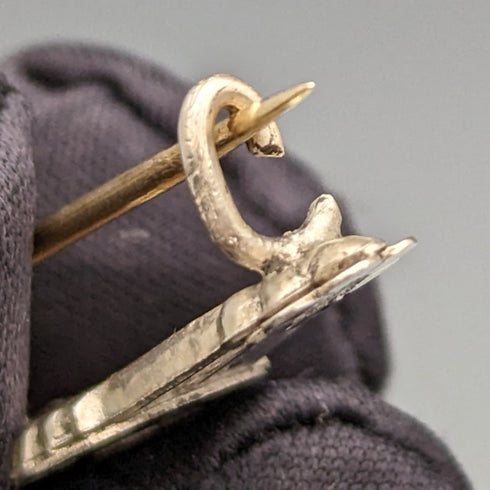 1897 British Antique Sterling Silver Horseshoe Design Brooch Ward Brothers